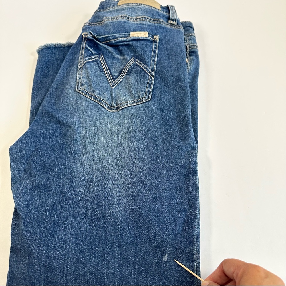 Seven7 Jeans Distressed Slim Straight Womens Size 12 Stretch - Picture 5 of 10